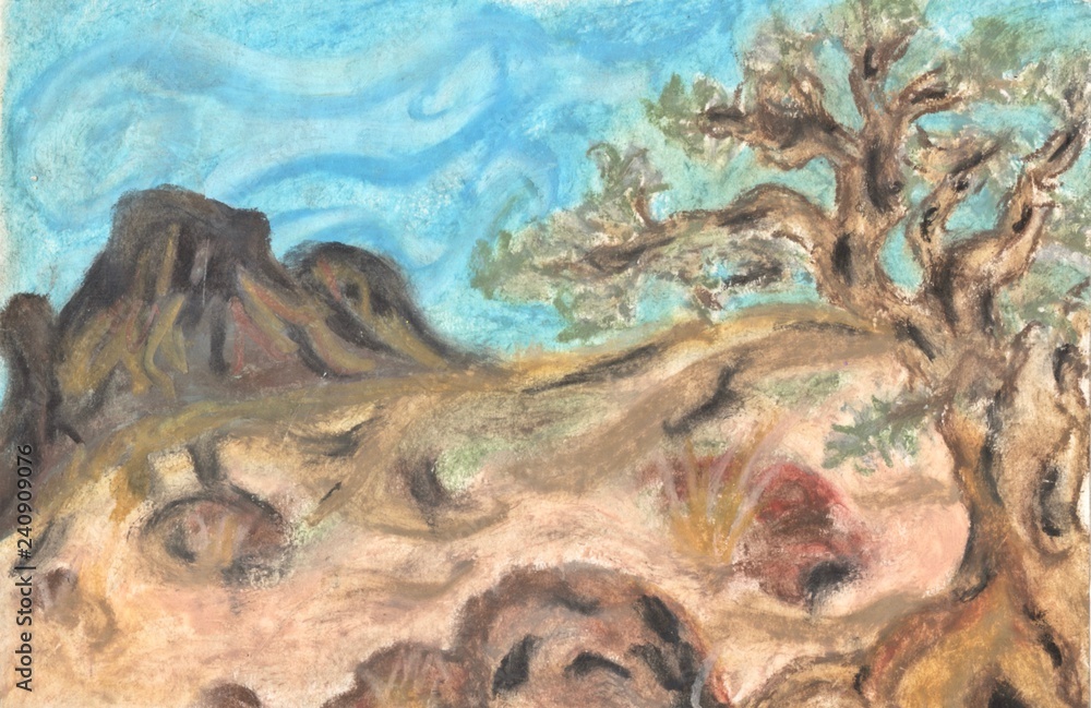Naklejka premium Impressionist Juniper Dreams
