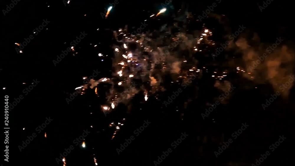 fireworks with sound, new year fireworks with sound, new year