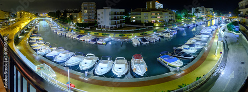 Puerto de Javea al caer la noche photo