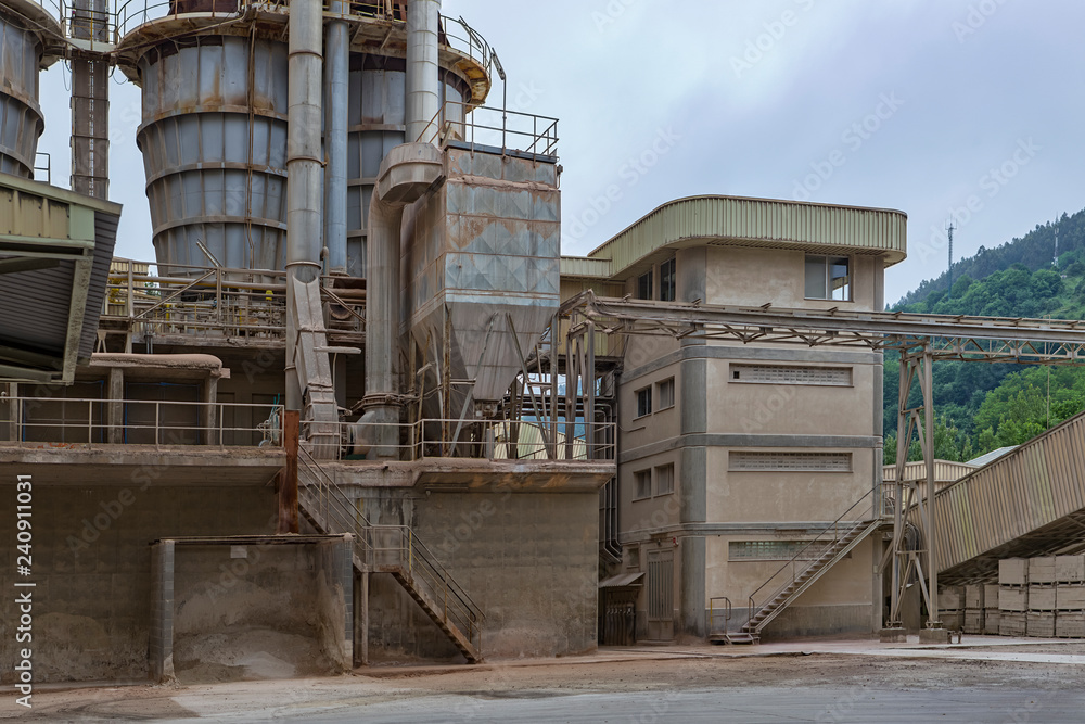 Building of cement factory Building of cement factory
