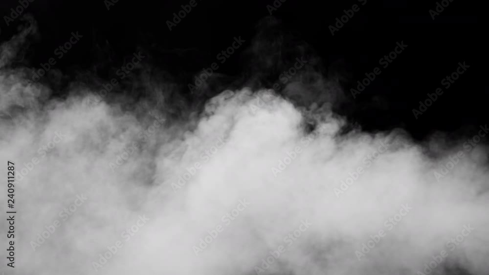 White cloud isolated on black background, Fluffy texture , Abstract smoke