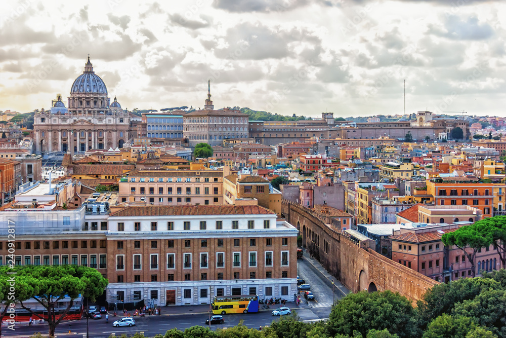 Vatican City and St Peter's Cathedral view, Rome, Italy