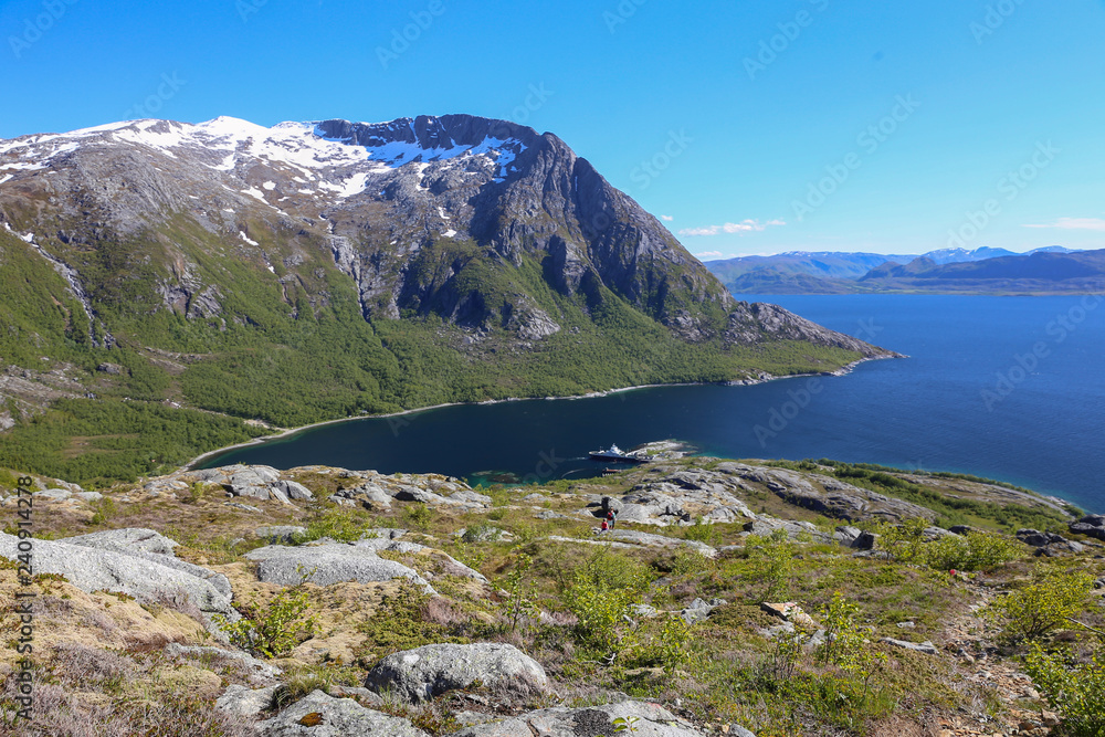 Andalshatten mountain landscape in Brønnøy municipality, Nordland county