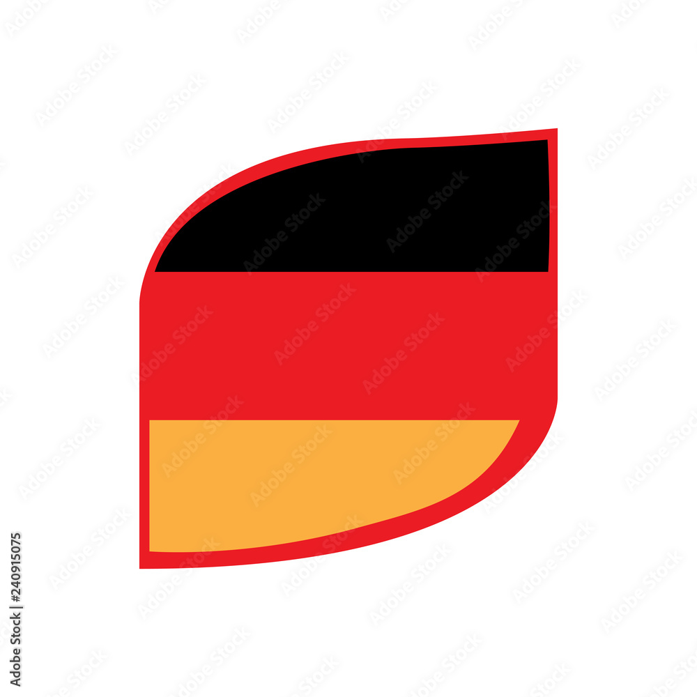 Isolated flag of Germany. Vector illustration design Isolated flag of Germany. Vector illustration design