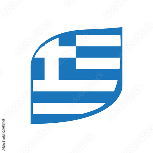 Isolated flag of Greece. Vector illustration design