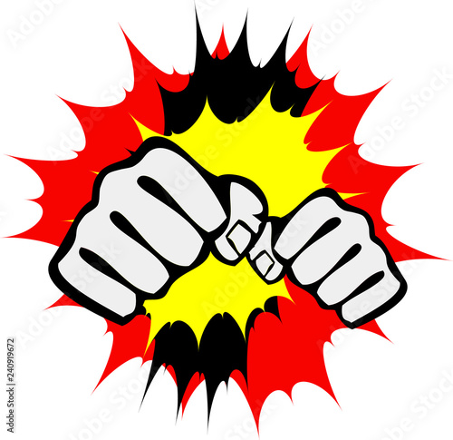 Martial art colored simbol design. Karate emblem.
