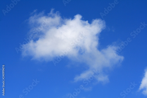 White cloud in the bright blue sky