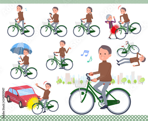 flat type high neck Middle men_city cycle