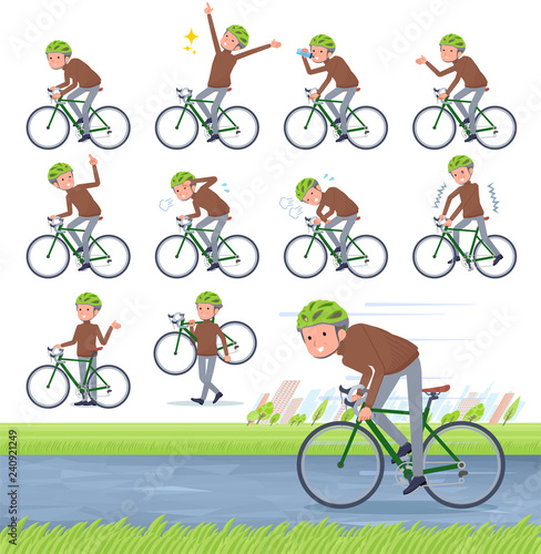 flat type high neck Middle men_road bike