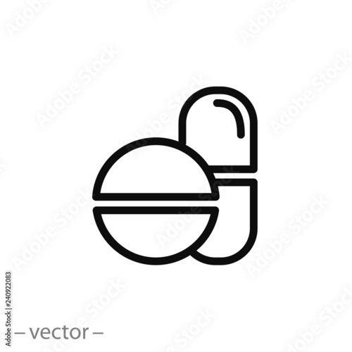 pills icon, vector illustration