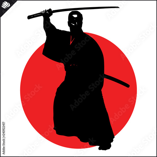 Martial art colored simbol design. Karate emblem.