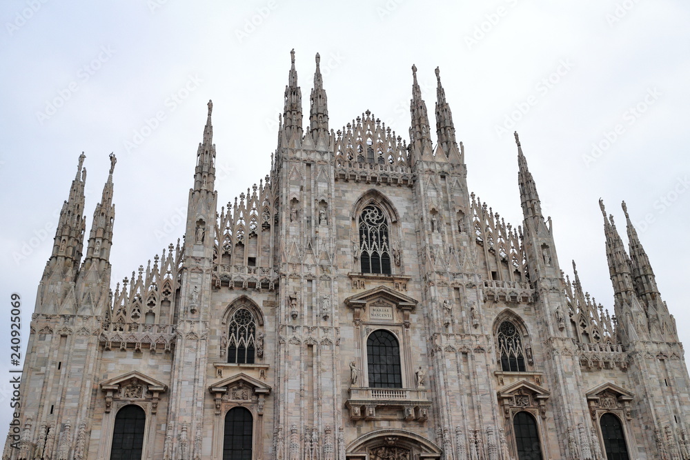 The building of the Duomo of Milan