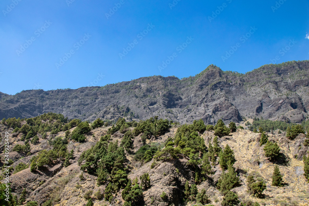Volcanic landscape at Barranco de las Augustias, La Palma, Canary Islands, Spain Volcanic landscape at Barranco de las Augustias, La Palma, Canary Islands, Spain