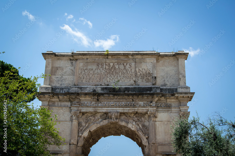 Top view of the Arch of Titus