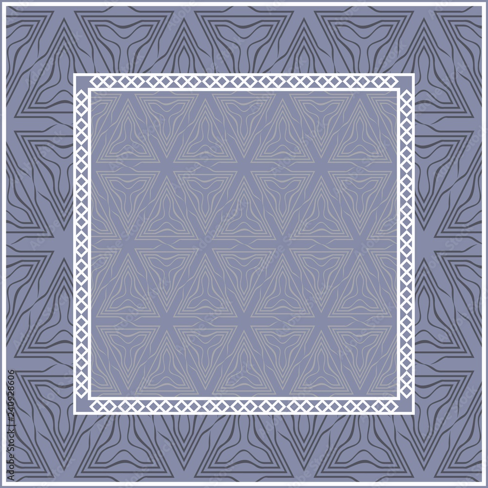 Obraz premium Vector pattern with abstract geometric style. Steel color.