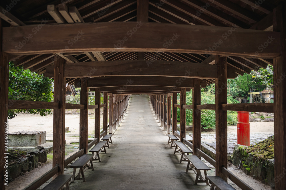 吉備津神社 回廊の風景 吉備津神社 回廊の風景