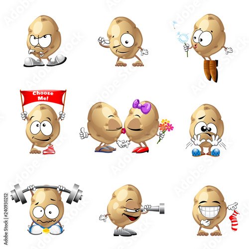 potato  cartoon smile