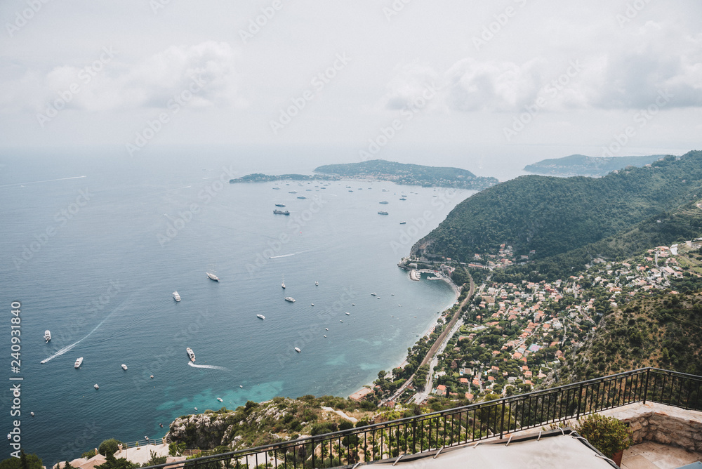 Fantastic view over a bay near the city of Nice, France