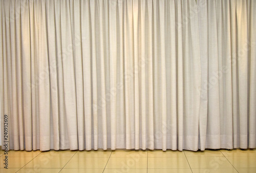 Clear curtain for room decoration.