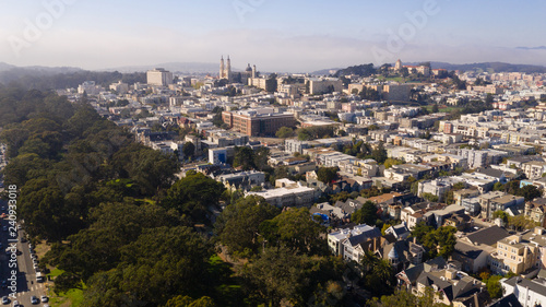 Canvas Print The Panhandle is at the End Of Golden Gate Park in San Francisco