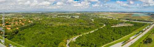 Aerial panorama photo Tradewinds Park Coconut Creek Florida photo