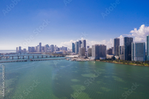 Aerial Edgewater Miami Downtown Biscayne Bay landscape photography © Felix Mizioznikov