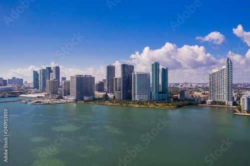 Aerial Edgewater Miami Florida USA