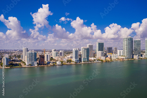 Aerial Edgewater Miami Florida USA