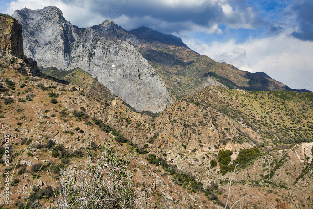View of the tops of the mountains, Sequoia National Park, USA View of the tops of the mountains, Sequoia National Park, USA