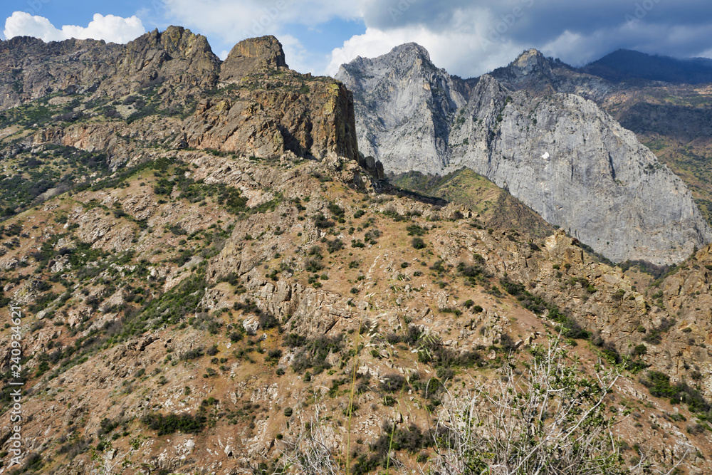 View of the tops of the mountains, Sequoia National Park, USA View of the tops of the mountains, Sequoia National Park, USA