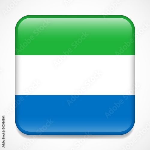 Flag of Sierra Leone. Square glossy badge Free Download Flag of Sierra Leone. Square glossy badge - GFXLoad