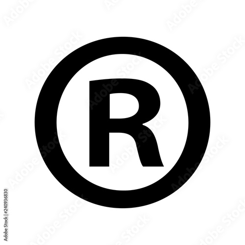 Registered trademark symbol isolated on white