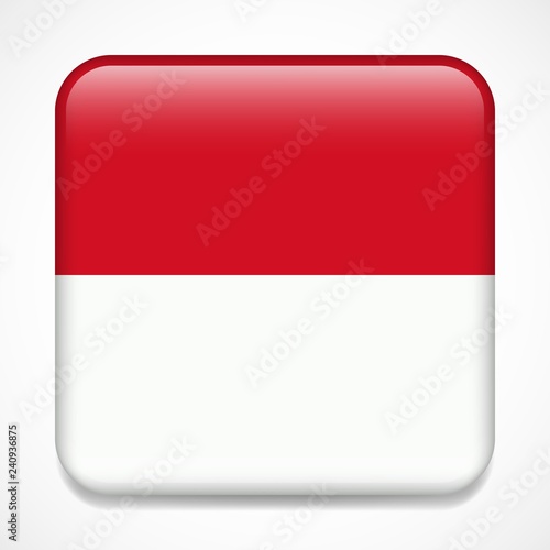 Flag of Monaco. Square glossy badge Free Download Flag of Monaco. Square glossy badge - GFXLoad
