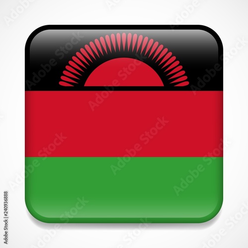 Flag of Malawi. Square glossy badge Free Download Flag of Malawi. Square glossy badge - GFXLoad