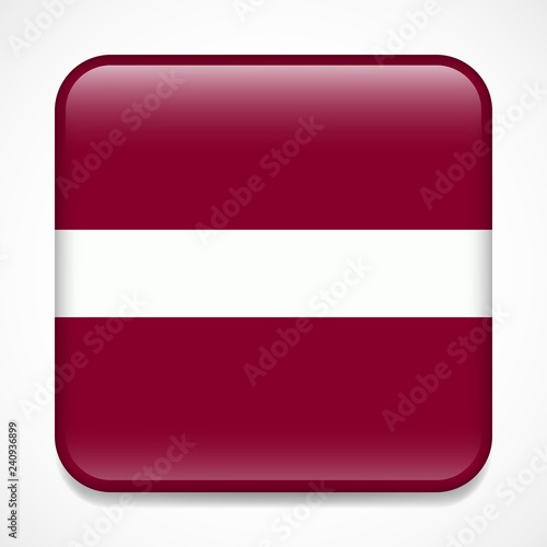 Free Download Flag of Latvia. Square glossy badge - GFXLoad