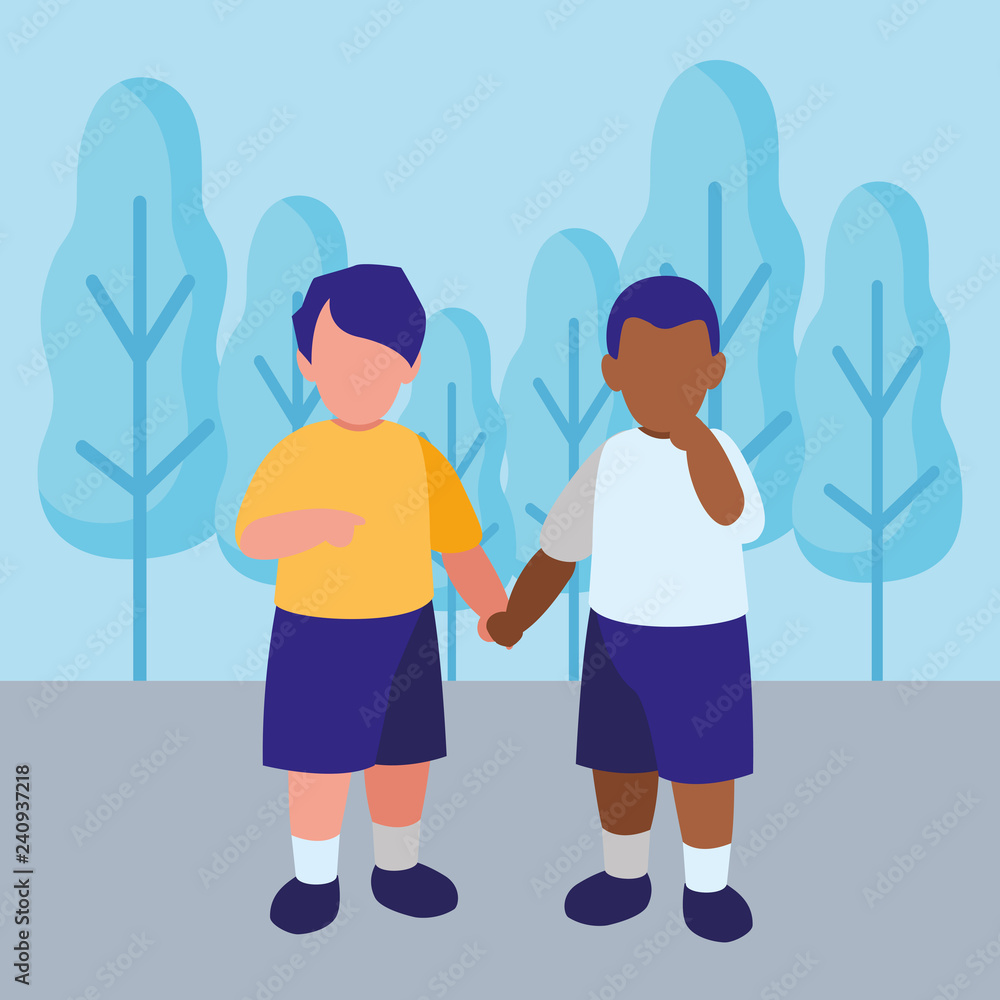 Obraz premium Cute boys design