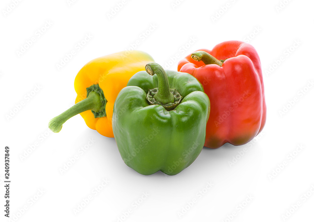 Sweet bell pepper isolated on white background Sweet bell pepper isolated on white background