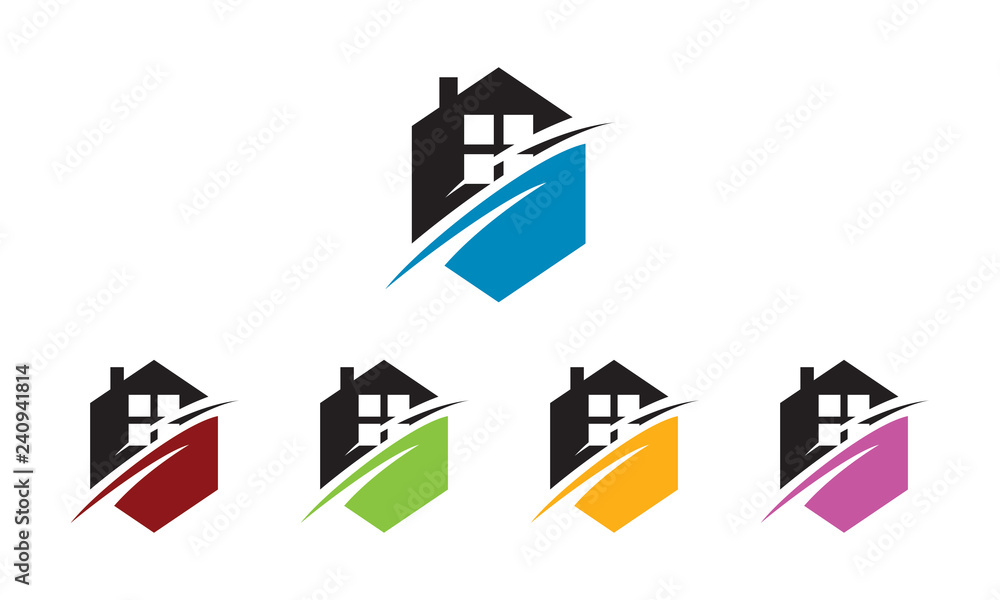 Polygon house icon template Polygon house icon template