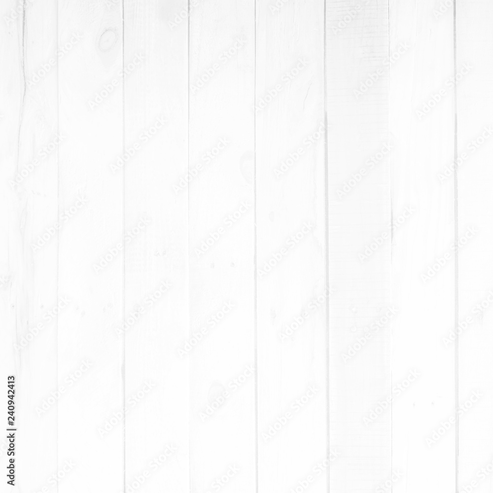 Obraz premium White wood surface with long boards lined up. Light wooden planks on a wall or floor with grain and neutral flat faded tones.