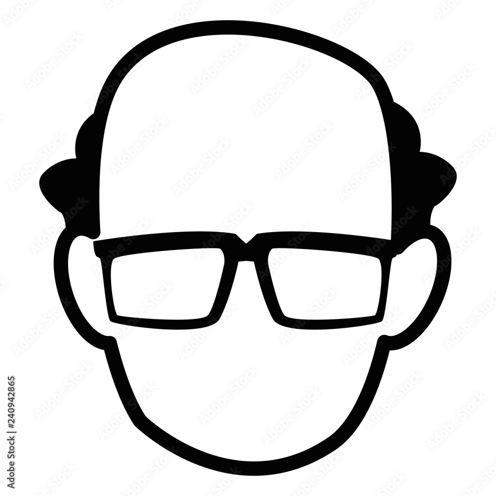 Man with glasses design Man with glasses design