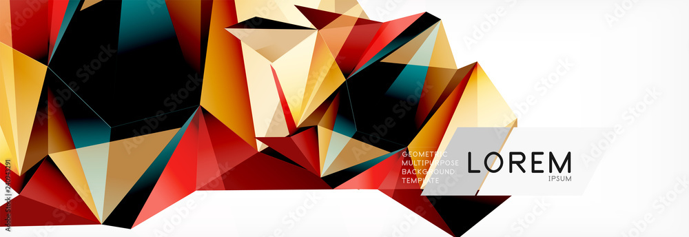 3d card on light backdrop. Abstract triangle pattern. Futuristic geometric background. 3d card on light backdrop. Abstract triangle pattern. Futuristic geometric background.