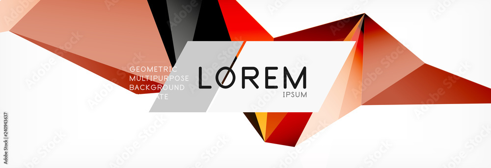 3d card on light backdrop. Abstract triangle pattern. Futuristic geometric background. 3d card on light backdrop. Abstract triangle pattern. Futuristic geometric background.