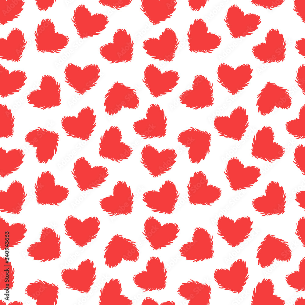 Heart seamess pattern red and white background. Vector design surface Valentines day Heart seamess pattern red and white background. Vector design surface Valentines day