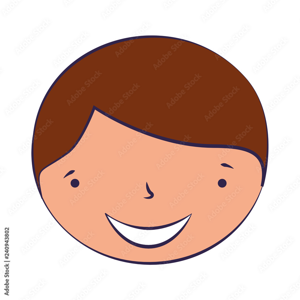 smiling face boy on white background smiling face boy on white background