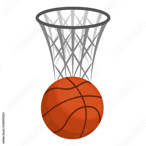 basketball balloon and basket sport