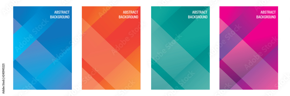 set of abstract background with soft gradient color