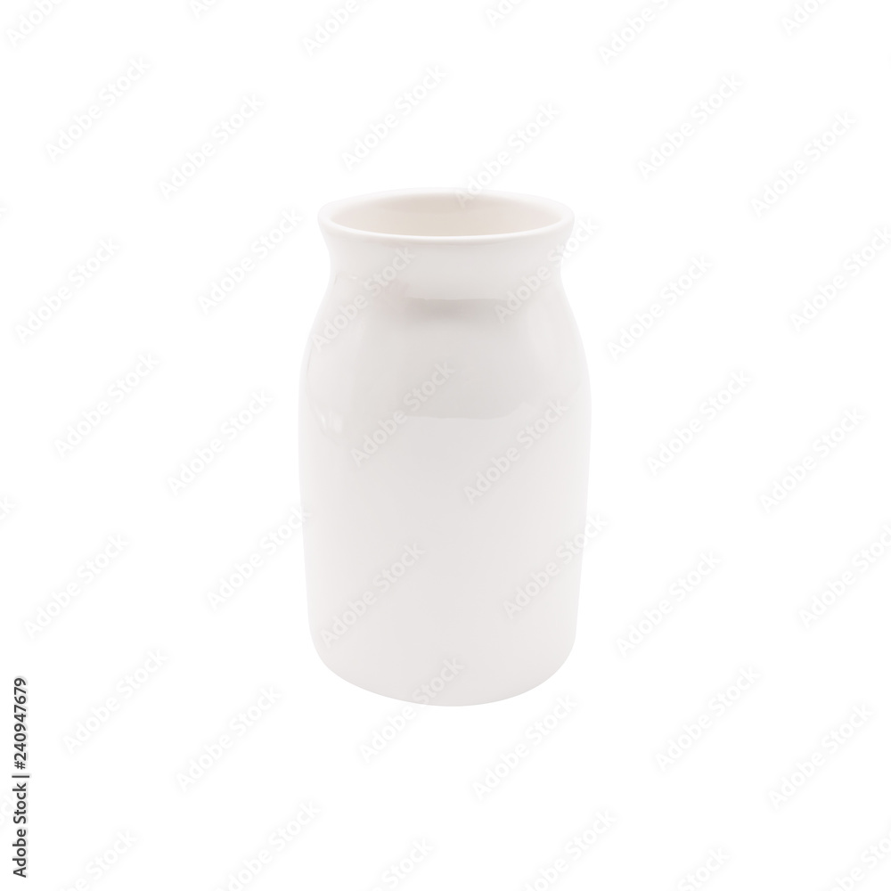 Milk cup on isolated background with clipping path. Milk cup on isolated background with clipping path.
