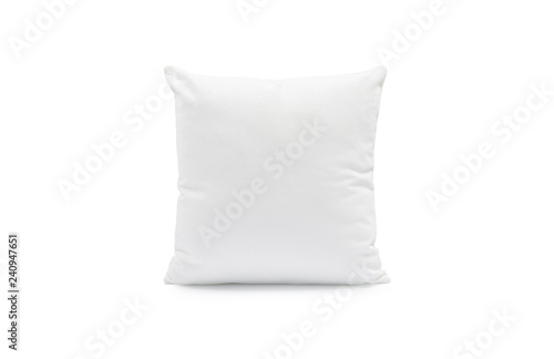 Pillow on isolated background with clipping path for your design. photo