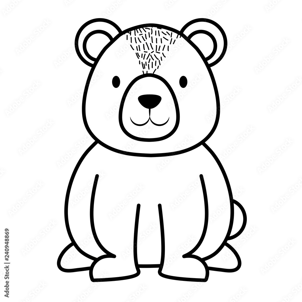 Fototapeta premium cute bear teddy character