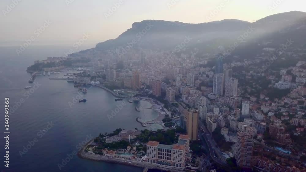 Sunset over Monaco in the French Riviera Sunset over Monaco in the French Riviera